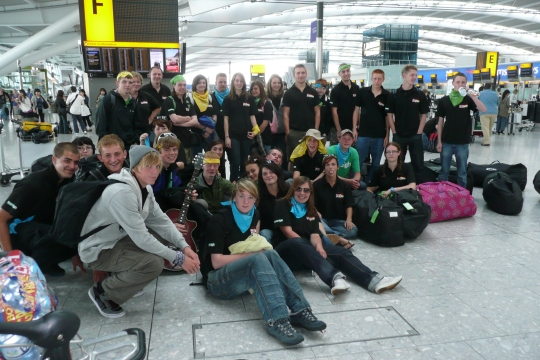 West Sussex Inspire India 2009 group at Heathrow 
